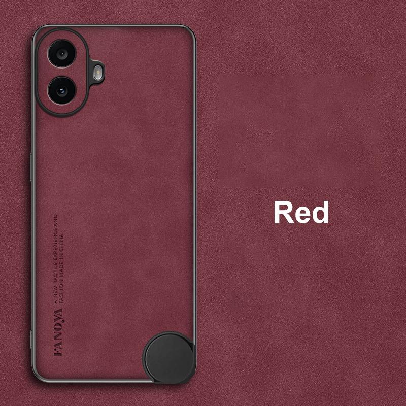 For CMF Phone 1 Case Luxury PU Leather Phone Case For Nothing CMF Phone 1 Back Cover Matte Silicone Shockproof Full Protection