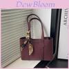 Retro Casual Large Capacity Tote Bag With Zipper Closure For Daily Use