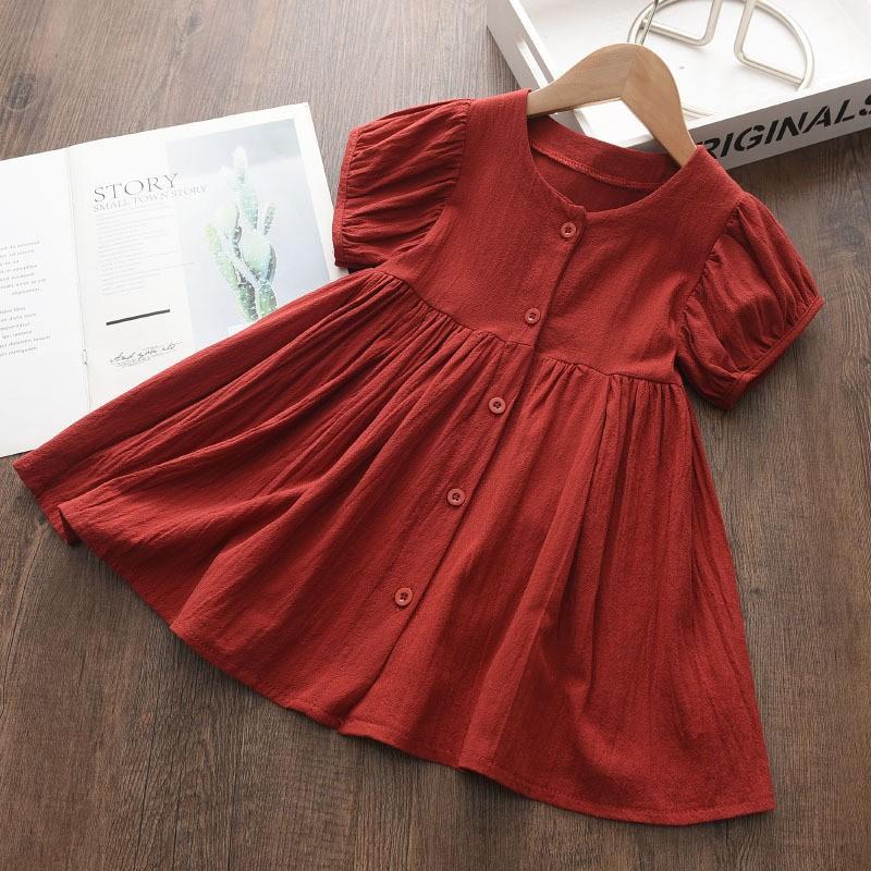 Infant Girls Cotton Sleeveless Pinafore Dress Little Fresh Embroidered Doll Style Comfortable Casual Spring Summer Dress 3y/100 cm