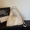 Women's Shoulder Bag Solid Color Large Capacity Travel Commuter Tote Bag