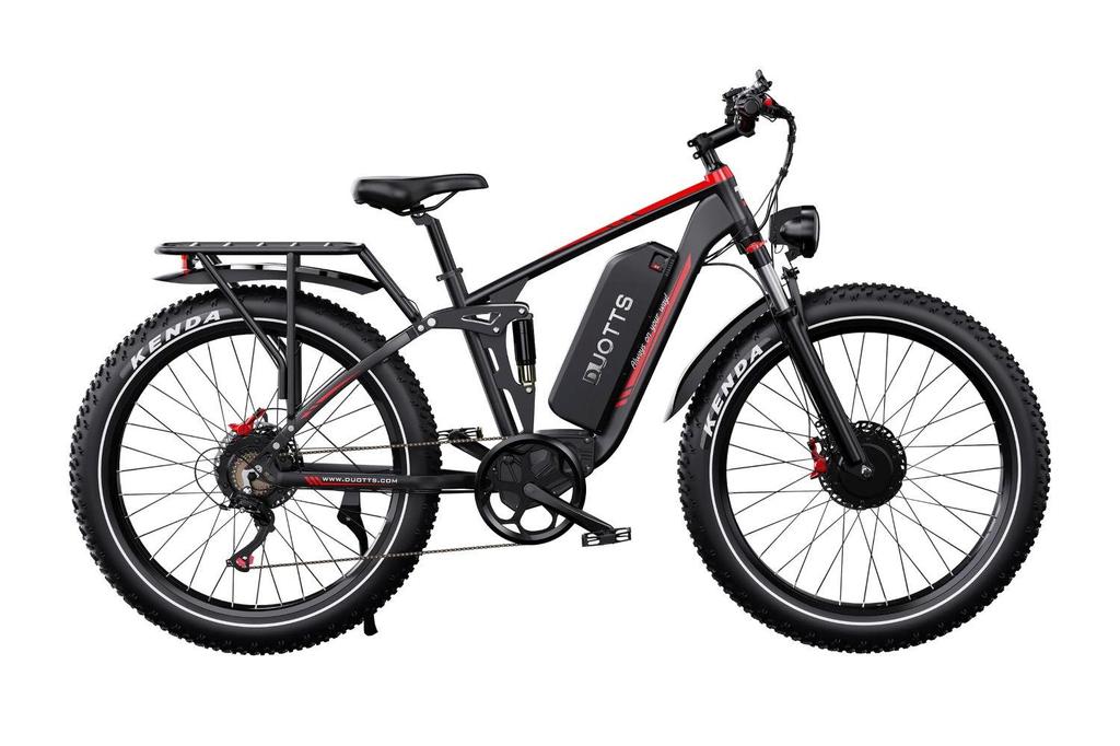 Electric Bicycle Duotts S26, Dual 750W Motor, 48V 20AH Battery, Top Speed 25 Km/h, Cruising Range 120km, 26x4.0 Inch Tires