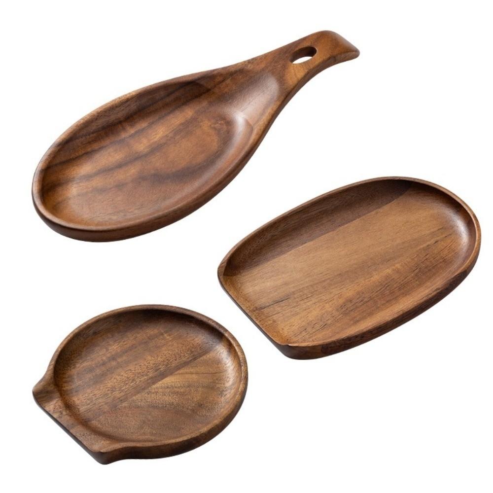 Anti-Scalding Spoon Rest Natural Rice Spoon Storage Rack Creative Ladle Rack  Dining Table
