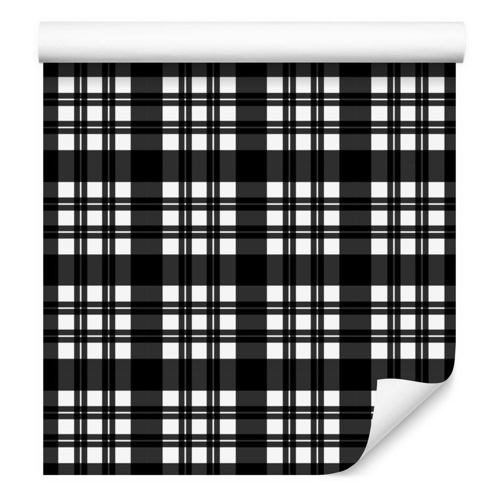 Wallpaper Black and white checkered gray, graphite center 50x1000
