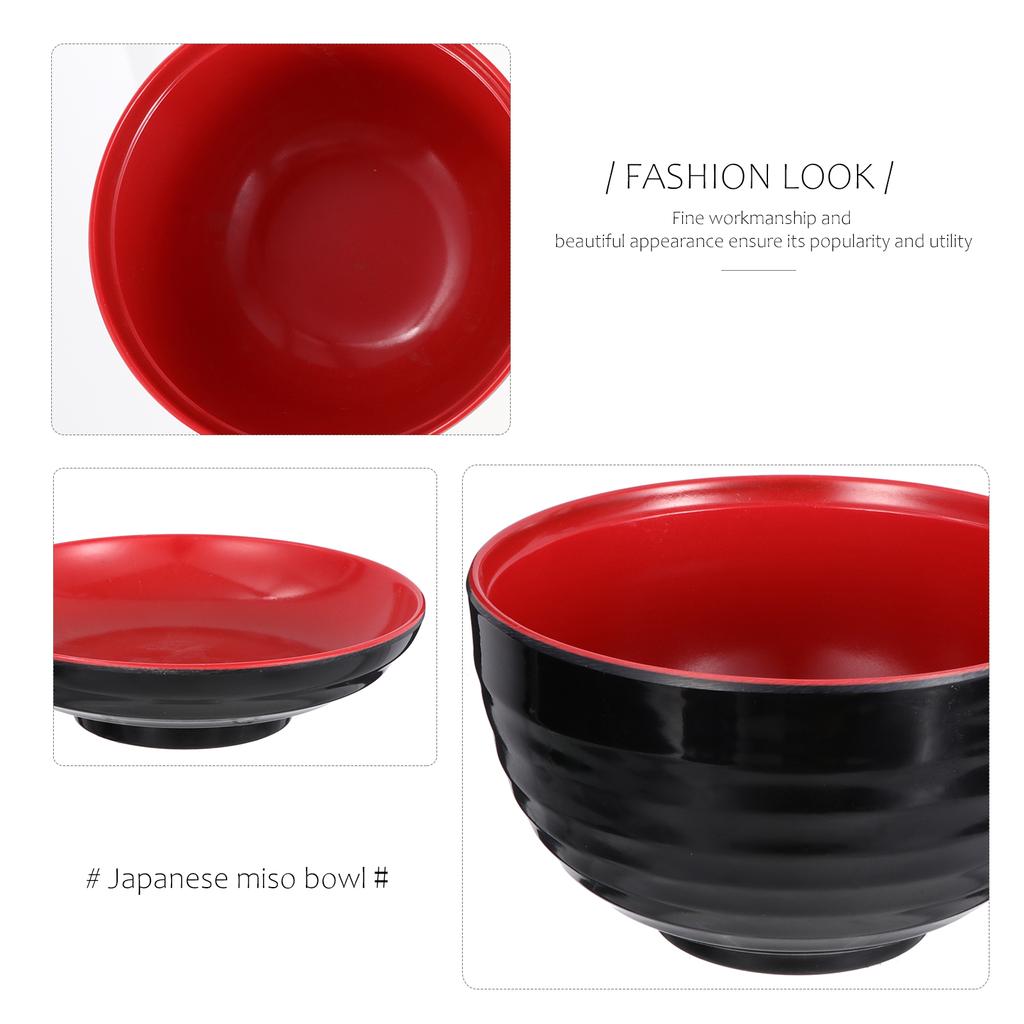 2 Pcs Chopsticks Hand-Pulled Noodle Bowl Small Bowls Melamine Miso Cereal Japanese with Lid