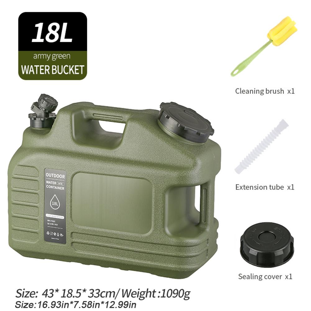 Jarra de Agua para Camping de 18L Tanque de Agua Portátil de Gran Capacidad Cubo de Almacenamiento de Agua de Emergencia sin Fugas para Viajes al Aire Libre Conducir