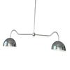 2 Shade Chrome Pendant Chandelier Modern Hanging Light Fixture for Dining Room, Kitchen, Living Room