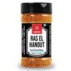 SARANZ Ras El Hanout Mix Exotic Seasoning Strong Flavoured Perfect for Snacks, Appetizers, Savouries, Entrees-100 Grams Sprinkler Jar