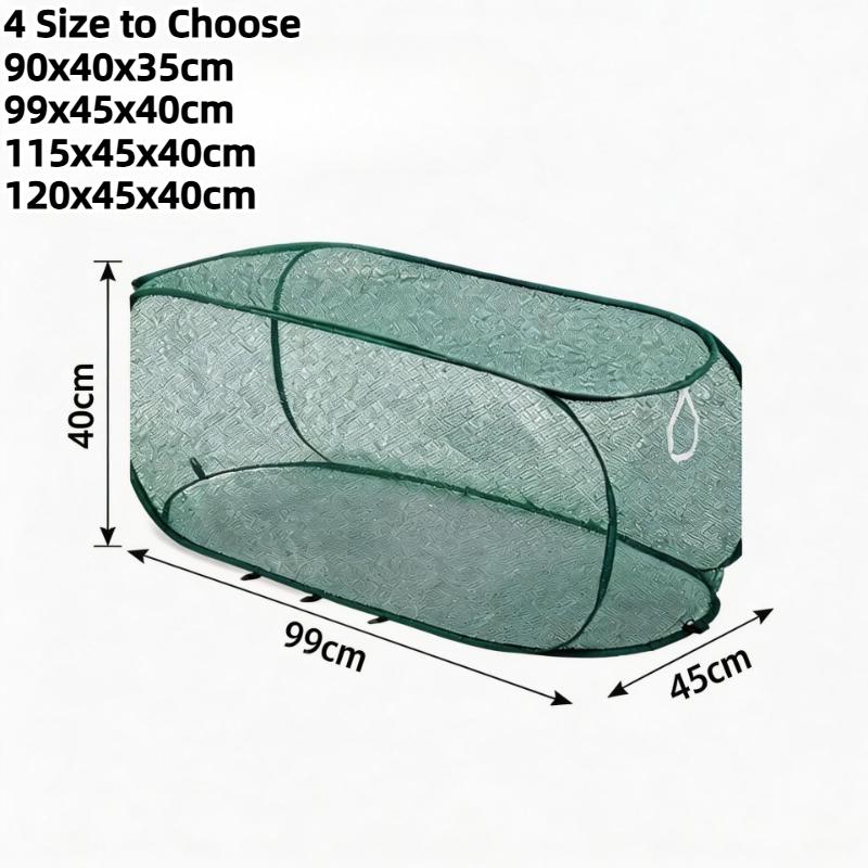 

Garden Bed Cover Instant Plant Protection Against Bird Plant Net Cover for Raised Bed with Zipper Door for Protecting Vegetable (Green,90x40x35cm)