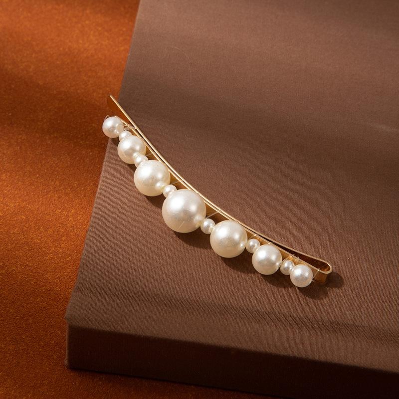 Pearl Word Clip Women'S Temperament Bangs Forehead Broken Hair Edge Clip High Sense Simple Bb Clip