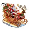 Handgemaakte Kerstversieringen Faux Diamant Art Kit Kerstman Sneeuwpop Hangende Versiering DIY Feestelijke Strass Decoraties Acryl Hanger met Strass
