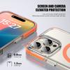 KEYSION Transparent Case for MagSafe for iPhone 16 Pro Max Colorful Collision Shockproof Phone Cover for for iPhone 15 Pro Max