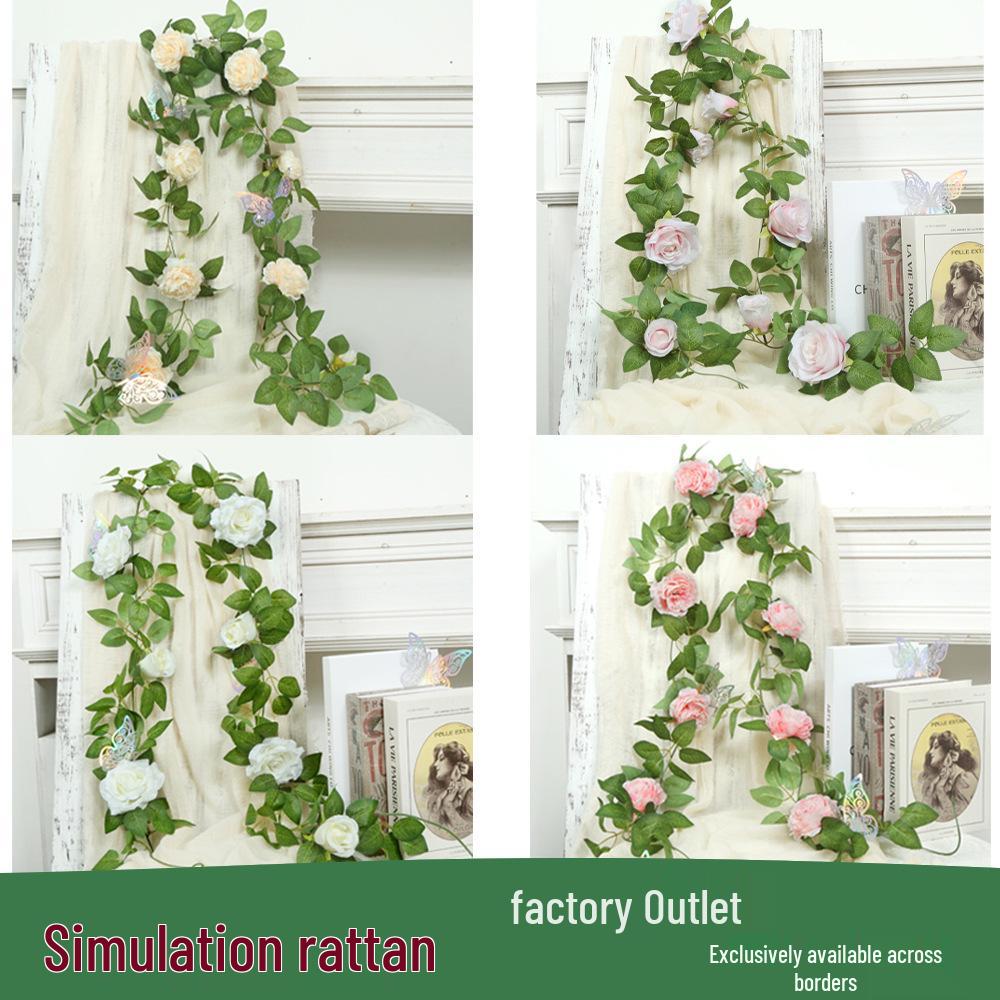 

Весенний декор потолка из пионов и розовой лозы