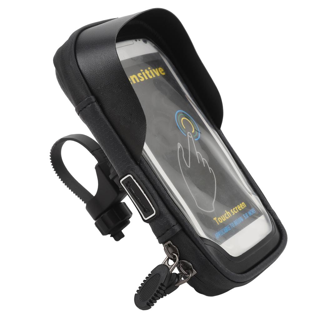 5.8in Electric Bike Phone Mount Bag Waterproof Bike Phone Holder 360 Degree Rotatable Shockproof
