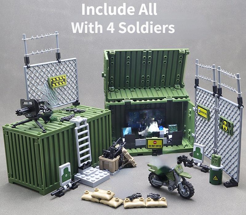 MOC Thunder Combat Command Center Bausteine ​​Militärbausteine ​​Spielzeug für Jungen