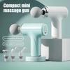 DYS Mini Fascia Massager, Electric Percussion Massager with 4 Massage Heads, Portable Device for Deep Muscle Relaxation