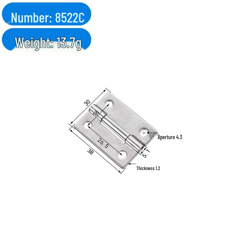 304 Stainless Steel 30x30 Industrial Butt Hinge for Electrical Cabinet, Door, and Window Equipment