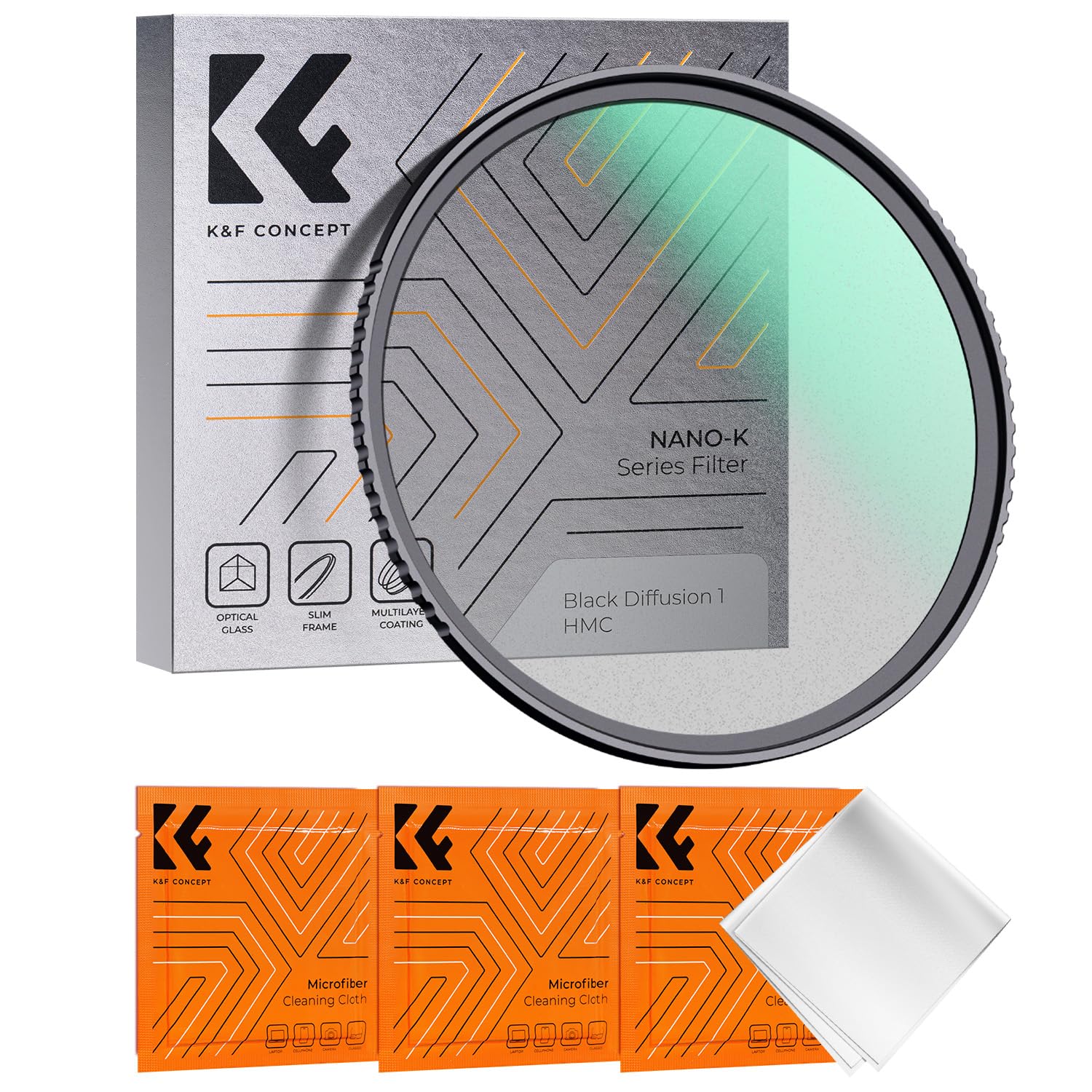 

Concept 72mm Black Mist 1 Softening Contrast Softening Nano Aviation Thin Includes 3 Cleaning Cloths K&F Filter, Effect, Adjustment, Filter,