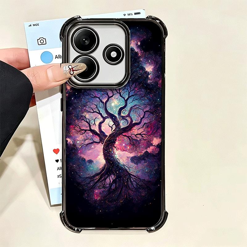 Tree of Life Space Soft Phone Case For Xiaomi Poco X7 X8 Pro Max X6 X5 X3 F8 Ultra F7 M8 M7 M5S Redmi 15C 15A 15 14C 13C 12C 13