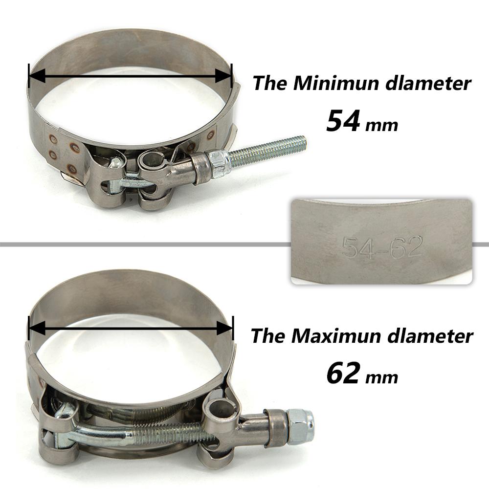 Universal 2.0" 2.25" 2.5" 2.75" 3.0" 3.25" 3.5" 4.0" T-Bolt Exhaust Clamp Intake Turbo Exhaust Intercooler Silicone Coupler