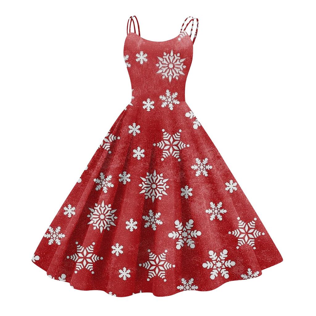 Damenmode Sexy trägerloses Gothic Cocktailkleid mit Weihnachtsgrafik, bedruckt, Vintage, lange Kleider