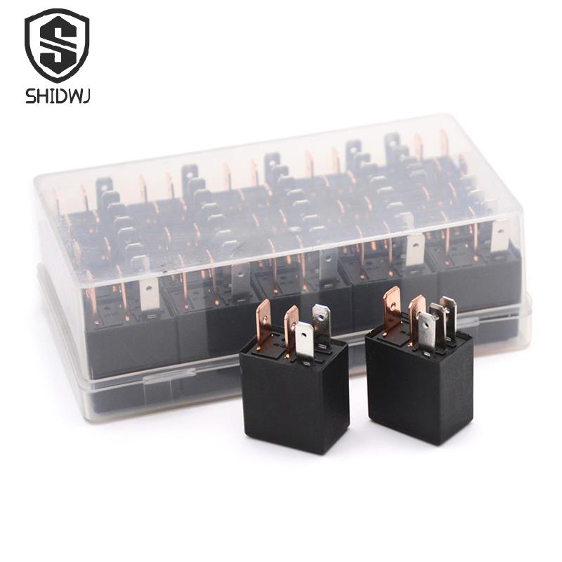 DC 12V/24V 40A Rated Current 1NO 1NC SPDT 4Pin/5Pin Car Relays Socket Automotive Alarm Relay Wire 40 Amp Auto Accessories Relays 5