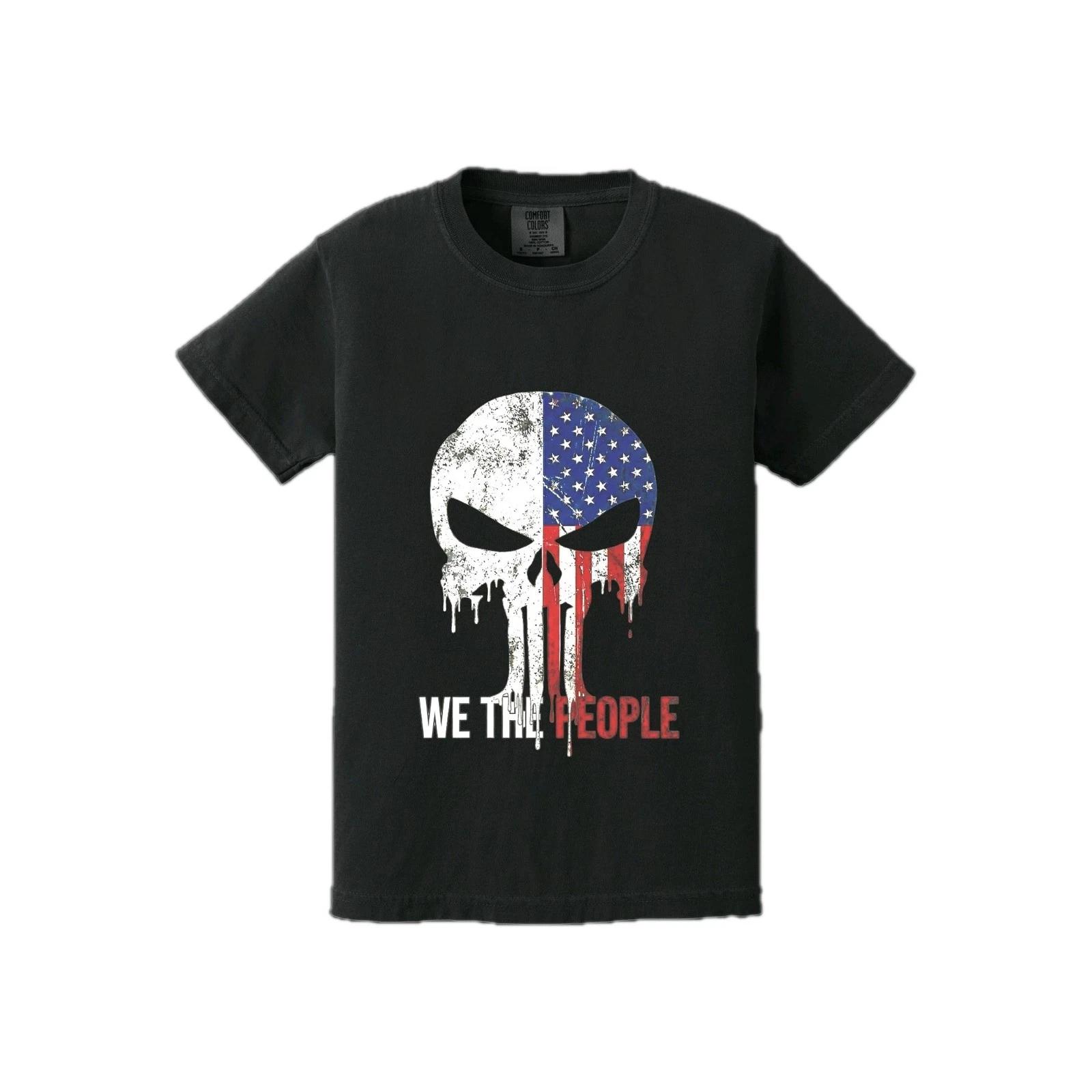 Vintage Distressed Punisher We The People USA Flag Unisex, Adult Tees 120