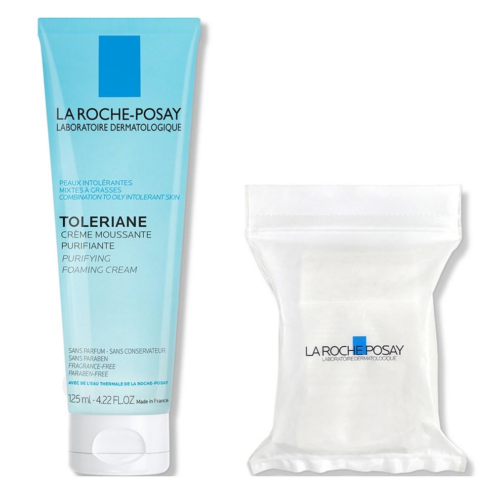 

La Roche-Posay Tolerien Очищающий крем-пенка 125 мл + ватный диск 30 шт., 1 комплект