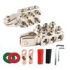 Battery Cable Connector Set for Vehicle Terminal Service, Multi Port Aluminum Clamp Pair for Battery Maintenance, Repair, and Wiring Setup
