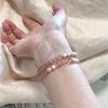 Peach Blossom Feng Shui Strawberry Crystal Natural Freshwater Pearl Bracelet Sweet and Cute New Chinese Style Bracelet
