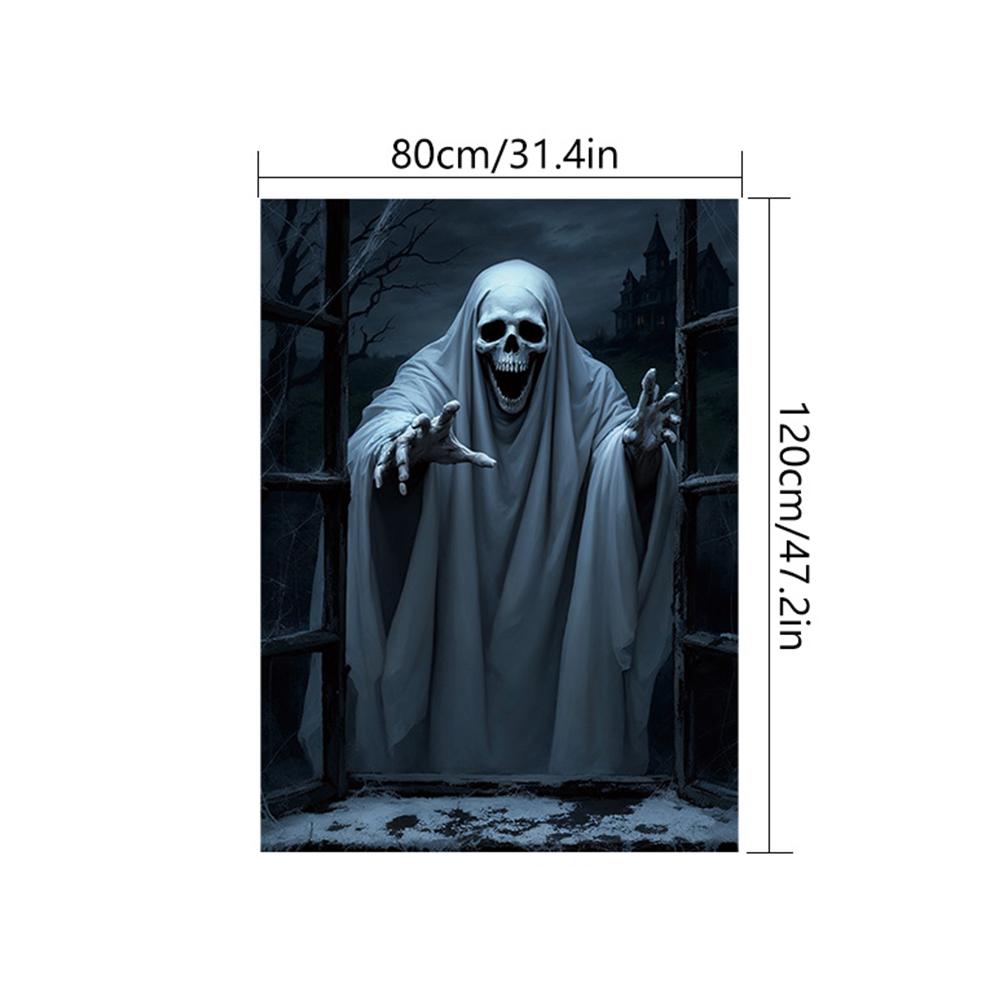 

Halloween Spooky Window Decoration Scary Decor 2D Ghost Horror Creepy Eyes Banner Festival Window/Door Cover Haunted House Decor Horror Backdrop #01
