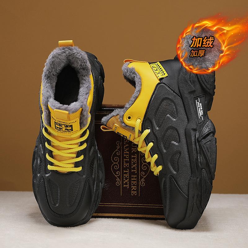 Fashion CYYTL Winter Shoes Fur Mens Warm Sneakers Casual Outdoor Platform Leather Sport Hiking Designer Luxury Tennis Loafers Snow Boots