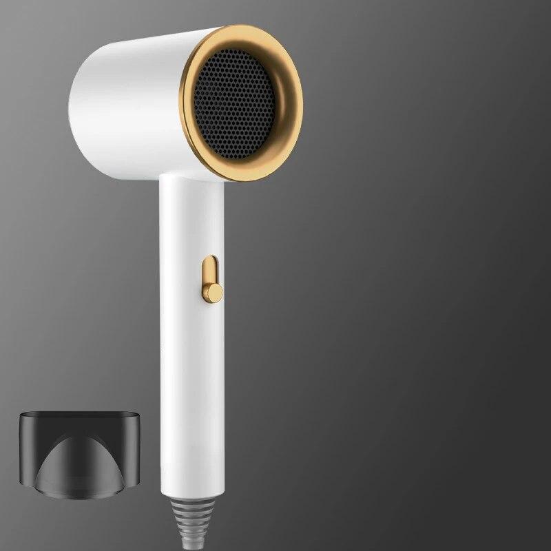 

Фен для ухода за волосами, ионный фен, высокоскоростной мотор, быстросохнущий фен с насадкой-концентратором, шумоподавление белый