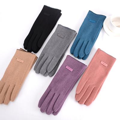 Mode Damen Handschuhe Frauen Winter Vintage Touchscreen Vollfinger Radfahren Fahren Warm Halten Winddicht Weibliche Handschuhe Fäustlinge