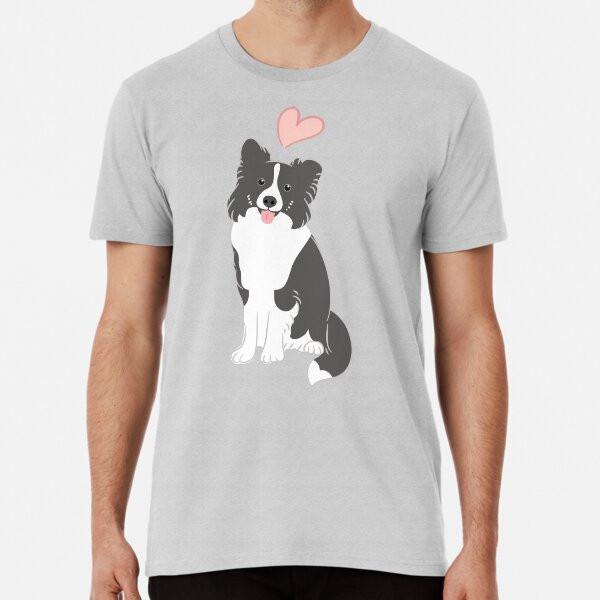 

LOVE Border Collie - Black and White 3 Premi S to 5XL Made in the AU/USA T-Shirt 3XL