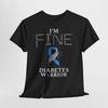 Mir geht es gut Diabetes-Krieger Shirt, Diabetes-Aufklärungs-T-Shirt, Typ-1-Diabetiker Tee, Blaues Band Krieger T-Shirt, Chronische Krankheit Shirt