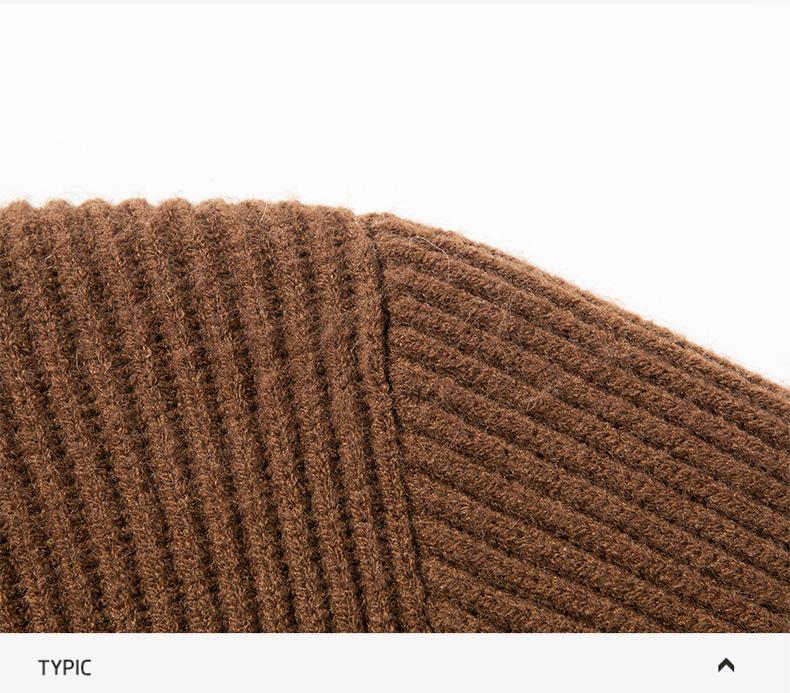 Men's Stand Collar Wool Cardigan Sweater - Casual Zipper Jacket for Autumn/Winter