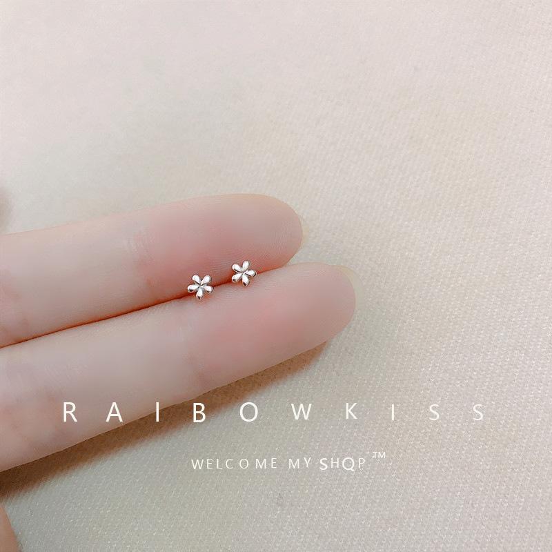 925 Silver Needles Silver Color Mini Star Heart Butterfly Stud Earrings for Women Hypoallergenic Daily Wear Ear Girls Pierc Gift