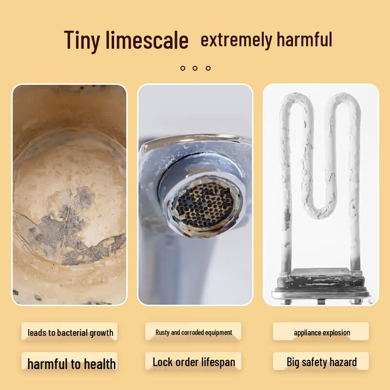 Juchi Kyselina citronová Odvápňovač pro rychlovarné konvice - Práškový čistič bez drhnutí pro domácí ohřívače vody