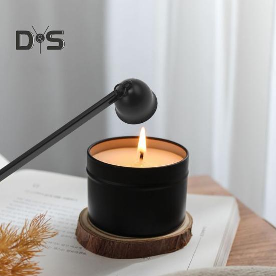 Klokkelysslukker med langt håndtak i polert rustfritt stål Telys stearinlys Veke Flamme Snuffer Sette ut stearinstopper Stearintilbehør