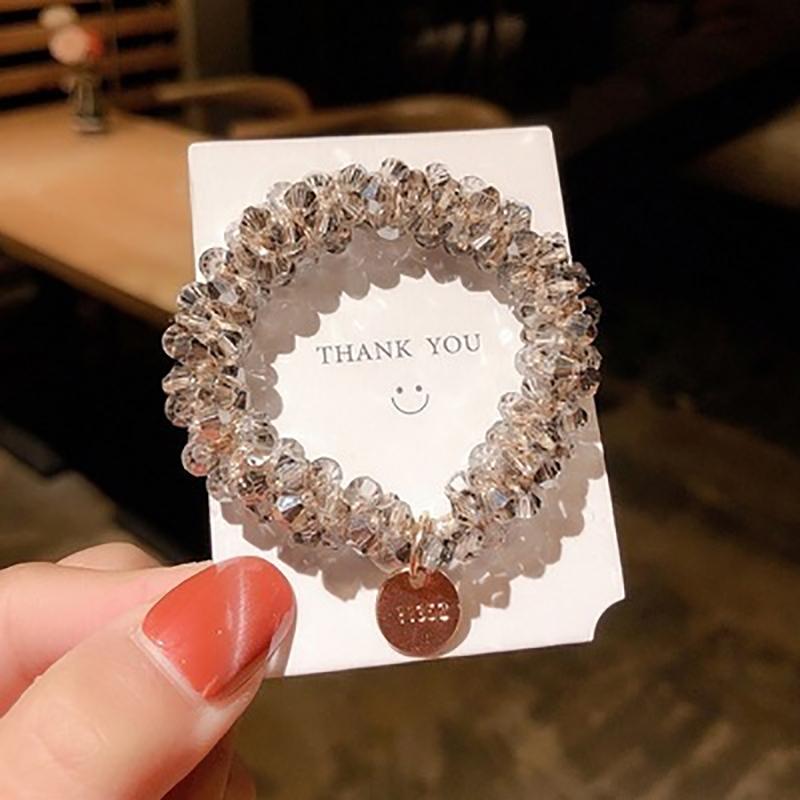 

Резинка для волос, S, конский хвост, простая резинка для волос, браслет из веревки для волос, двойного назначения серый