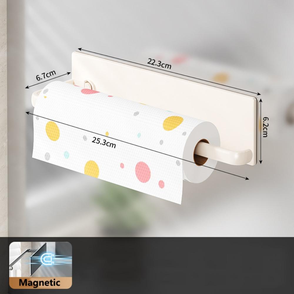 Wall-mounted Magnetic Tissue Holder Non Drilling Kitchen Towel Holder  Kitchen