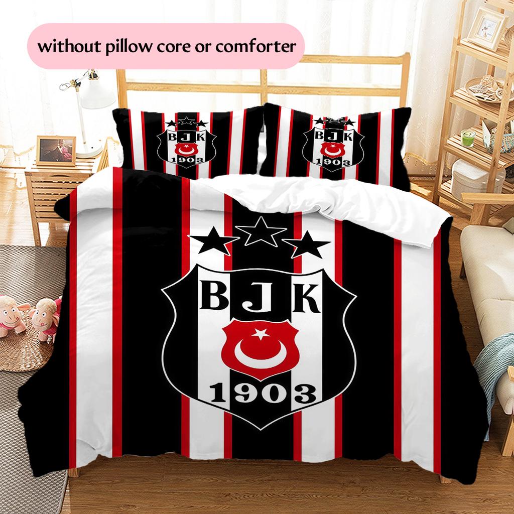 BJK2 Muster Bettwäsche Bettdecke Set Heimdekoration Geschenk (1 Bettbezug + 2 Kissenbezüge (ohne Füllung))
