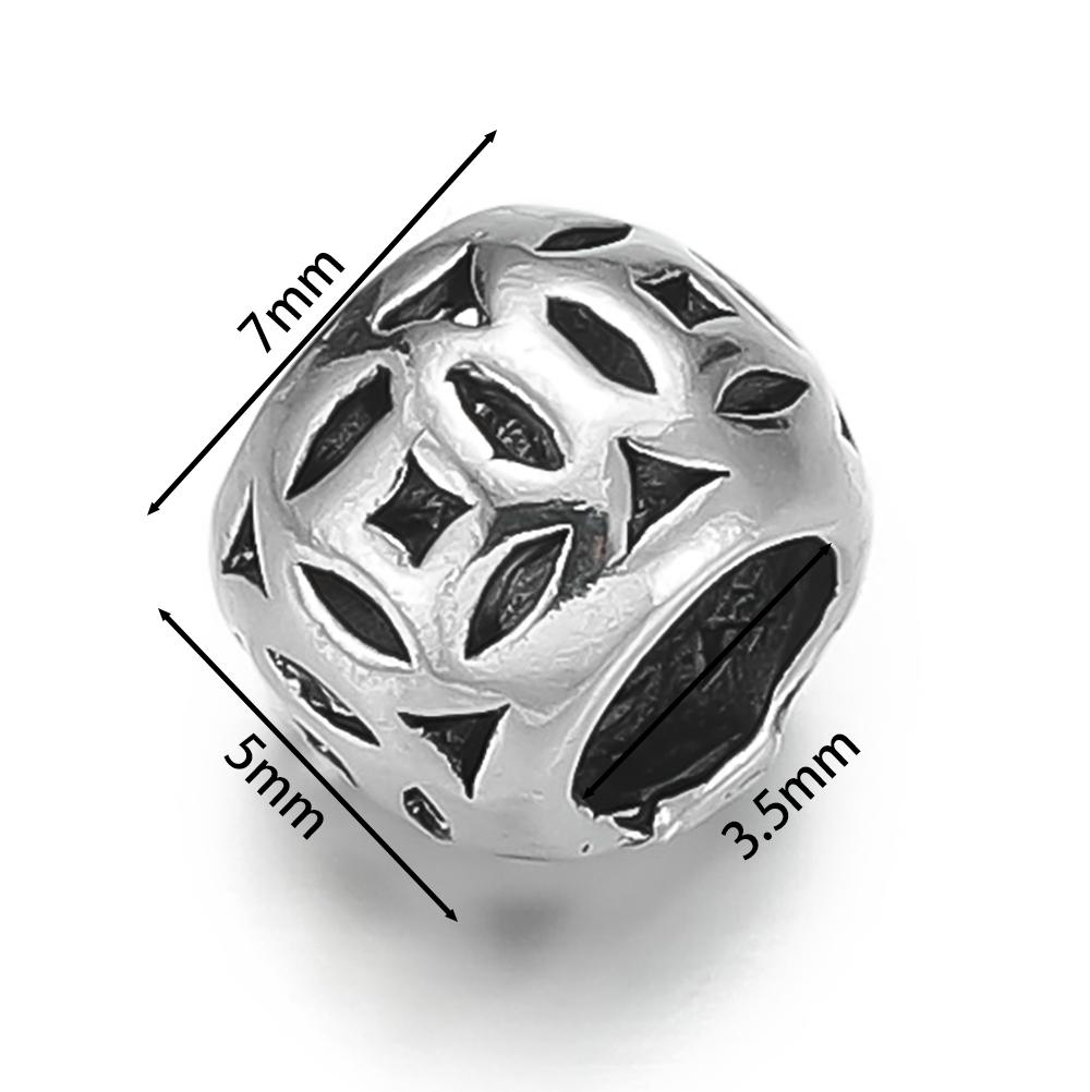 1pcs/lot 925 Sterling Silver Various Shape Silver Color Beads For DIY Jewelry Necklace Bracelets Making Supplies Accessories