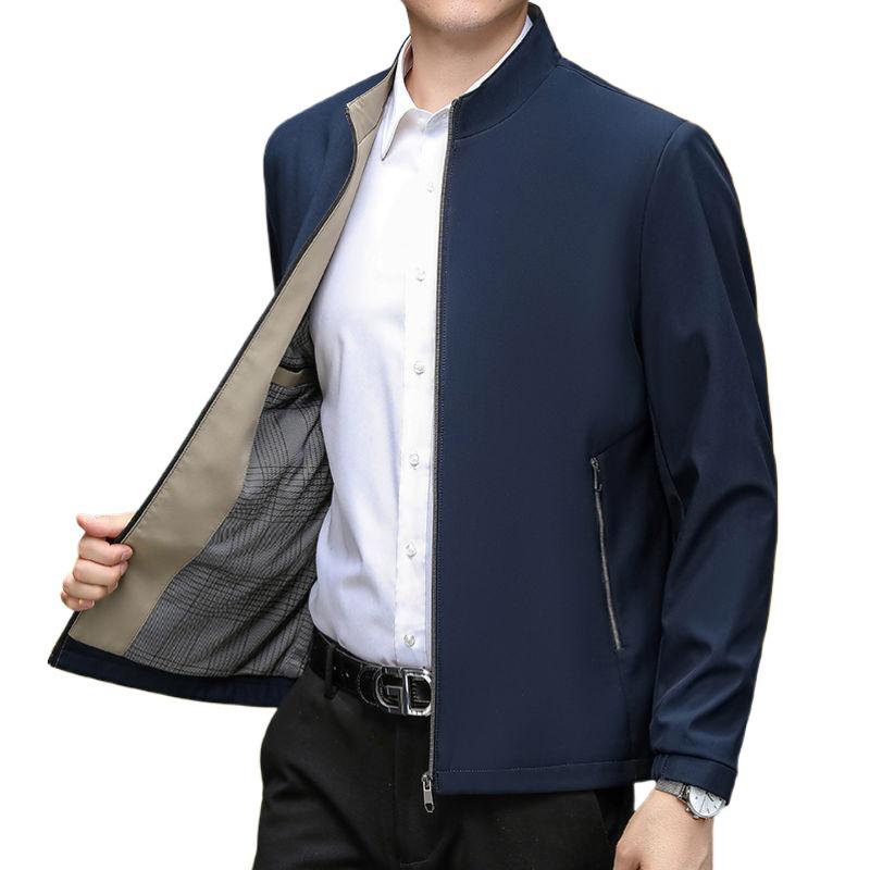 Men's Midlife Spring/Fall Stand Collar Jacket