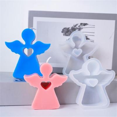 Molde de silicona para velas con forma de ángel para hacer adornos de Pascua, manualidades para hacer jabón, yeso, hormigón, suministros para decoración del hogar
