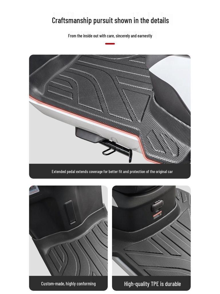 Yadea TPE Fußmatten für Guanneng White Shark, Moderne & G35PLUS Serie