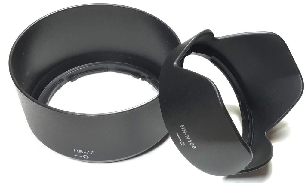 Nikon D5600 Double Zoom Kit Compatible Lens Hoods for SLR Cameras (mind camera) D3400, D3500, D5300, (2-Piece Set) [HB-N106] [HB-77]