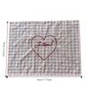 Square Checkered Tablecloth Elegant Table Mat Home Decoration Heart Embroidered Placemats  Kitchen