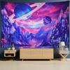 Purple Planet Cosmic Tapestry Wall Hanging Abstract Colorful Witchcraft Aesthetics Room Hippie Tapez Dormitory Decor
