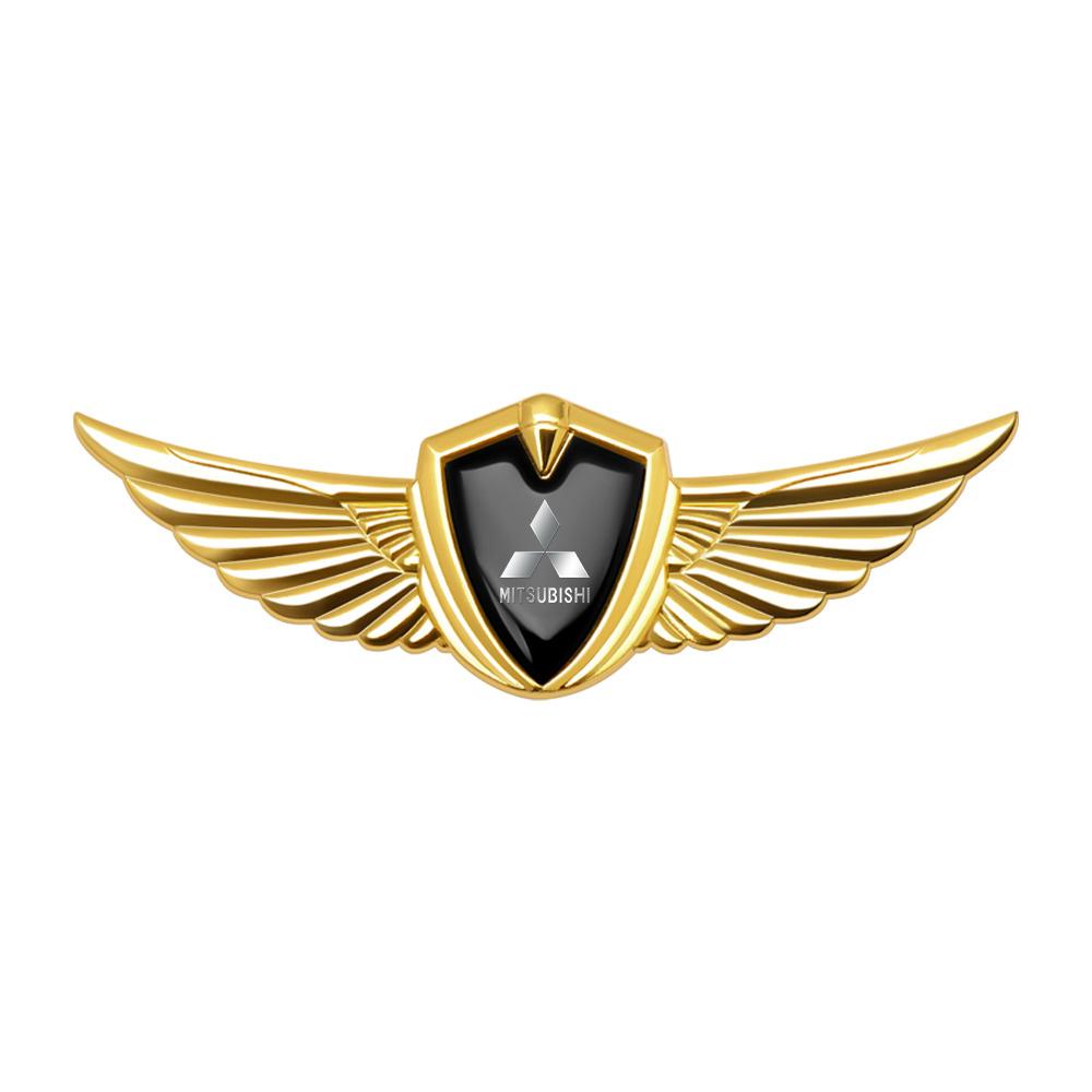 

1Pcs Metal Car Trunk Fender Emblem Stickers Wings Side Mark Decor For Mitsubishi Asx Lancer 10 Outlander 3 L200 Xpander Pajero 4
